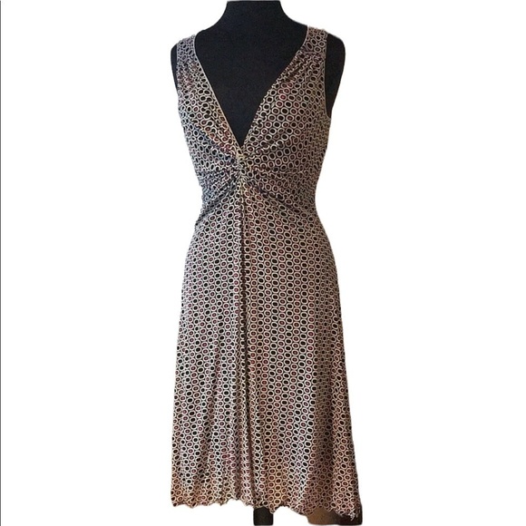 MAX STUDIO midi v-neck sleeves dress size small - Picture 1 of 4